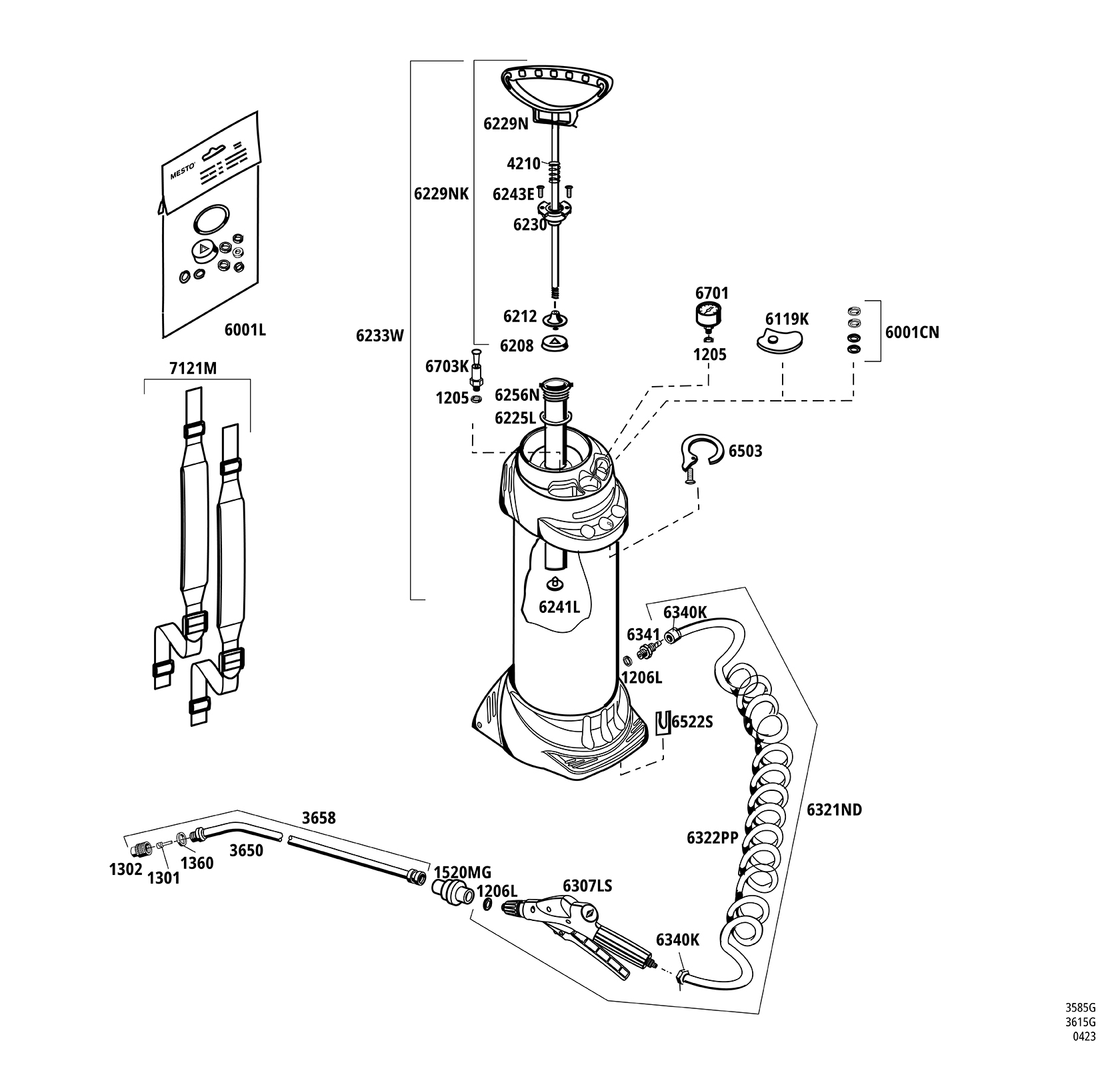 Pulvérisateur haute pression INOX 10